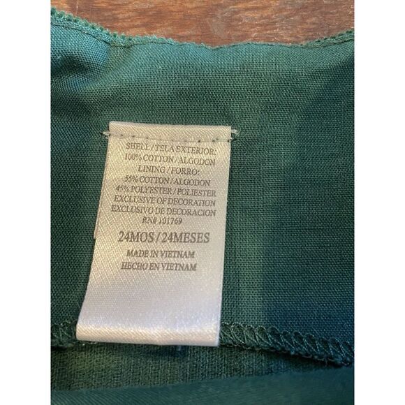 Vintage Corduroy Christmas Jumper Overall Dress Little Girl - Size 24 Months - Picture 8 of 8